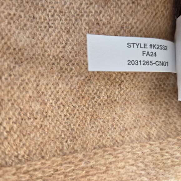 J. Crew Oversized Cashmere Wrap with JKS Monogram - Picture 6 of 7